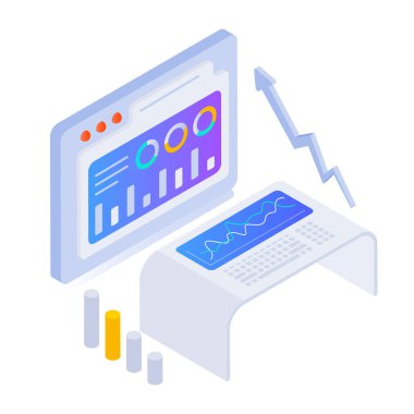 Veri işleme vektör simgesi kavramı
