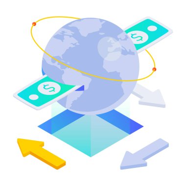 İş dünyasının izometrik modern tasarımı 3D görüntüleme