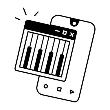 akıllı telefondan müzik çalar simgesi 