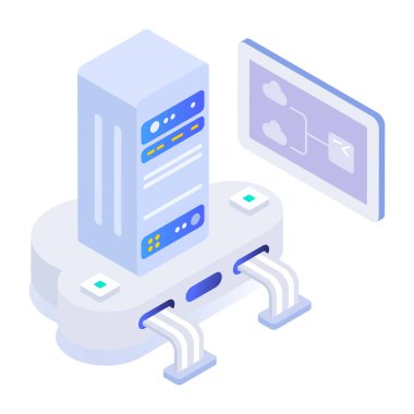 Veri Merkezi simgesini, vektör çizim