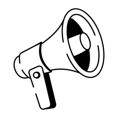 Hoparlörün el çizimi simgesi. 