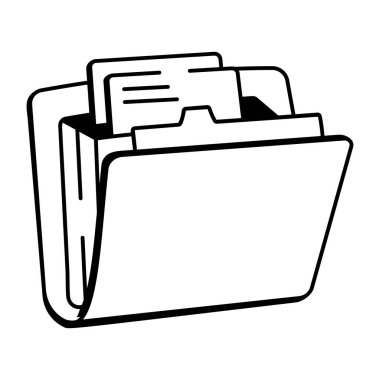 Klasör simgesini el tarzı çizilmiş 