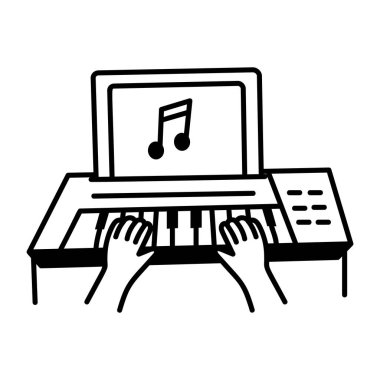 Elle çizilmiş müzik kompozisyon simgesi 