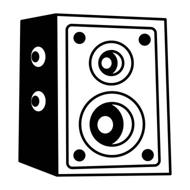 El çizimi biçimdeki bas hoparlörü simgesi 