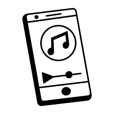 Karalama biçiminde telefon müziği simgesi 