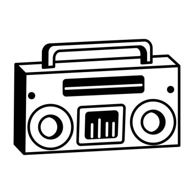 Stereo çaların el çizimi simgesi 