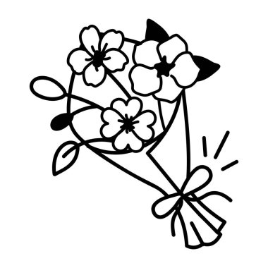 Doodle Face maske simgesi karalama stilinde 