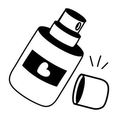 Doodle Face maske simgesi karalama stilinde 