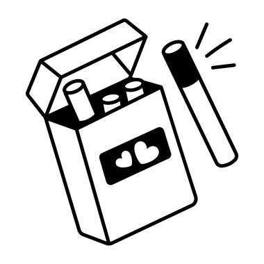 Elle çizilmiş sigara ikonu. 