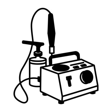 Jinekoloji cihazının el çizimi simgesi. 