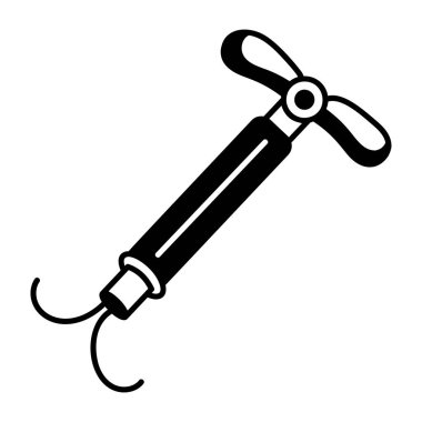 Bakır iud tasvir eden bir el çizimi simgesi 