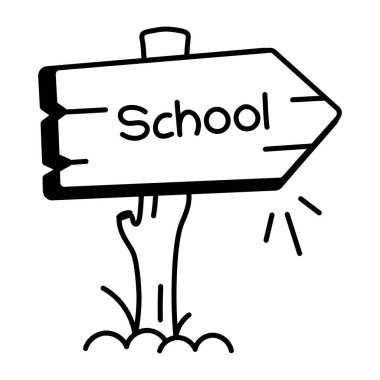 Okul panosu simgesi el çizimi biçimi 