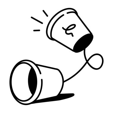 Kap telefon simgesi el çizimi biçiminde 