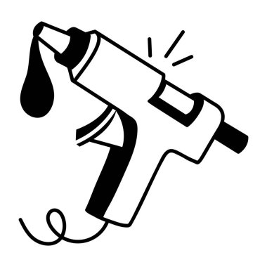 Elle çizilmiş tutkal tabancası simgesi 