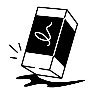 Silgi simgesi el tarzı çizilmiş 