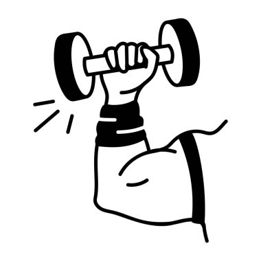 Pazı egzersizinin el çizimi simgesi 