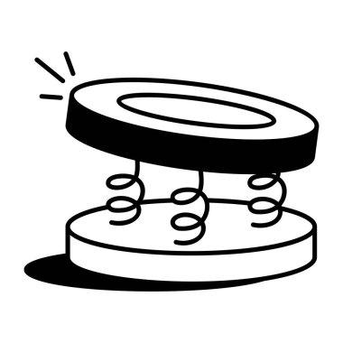 Bahar standının el çizimi simgesi. 