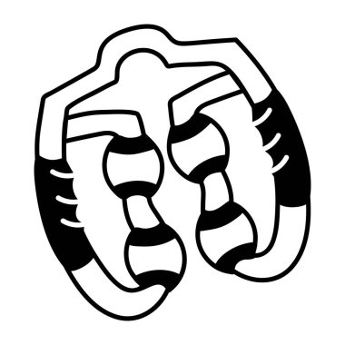 Masaj silindirinin el çizimi simgesi 