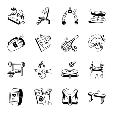 El Çizimi Spor Salonu Simgeleri 