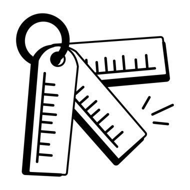 El çizimi biçiminde diş cetveli simgesi 