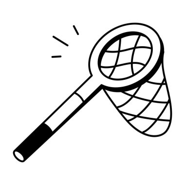 Kelebek ağı simgesi el çizimi biçiminde 