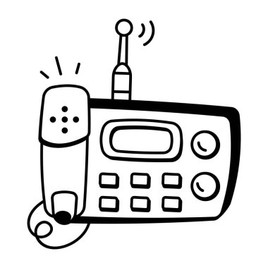 Radyo vericisinin el çizimi simgesi 