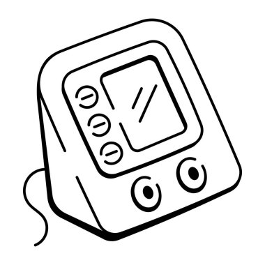 Bir bp monitörünü gösteren bir el çizimi simgesi 