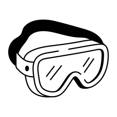 Laboratuar güvenlik gözlüğü simgesi karalama biçiminde