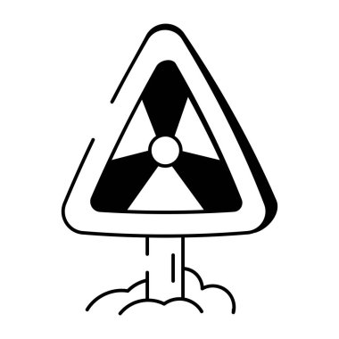 Radyasyon Uyarı Sembol simgesi, satır biçimi