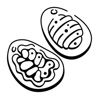 El x ışını rapor simgesi el çizimi biçimi