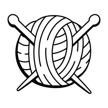 Örgü ipliği iplik simgesi, özet biçimi