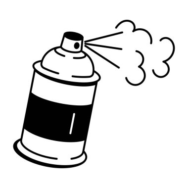 Vektör illüstrasyonu, sprey kutusu, sprey ikonu