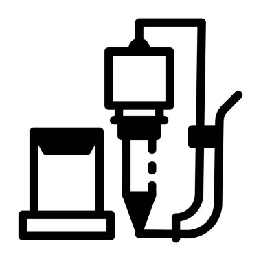 Kabartma biçiminde plazma kesicisi vektör simgesi