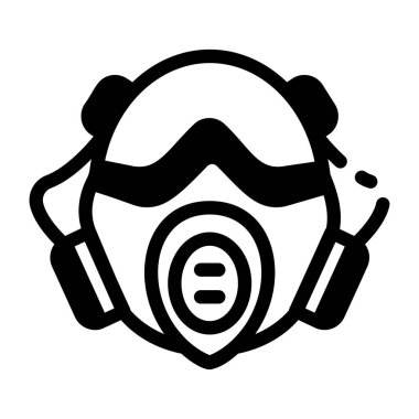 İnşaat güvenlik maskesinin sembol biçiminde simgesi 