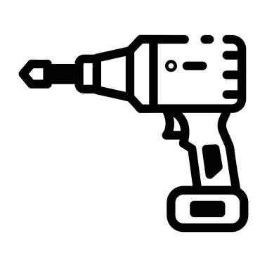 Bir matkap aracını betimleyen kabartma biçimi simgesi