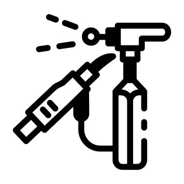 Bir inşaat kaynak makinesinin sembolü 