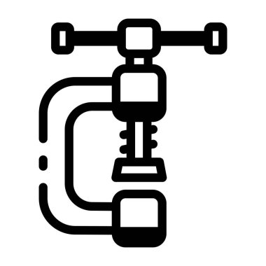 Klemp aracını gösteren bir glyph biçimi simgesi