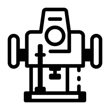 Kabartma biçiminde değirmen kesme makinesi simgesi