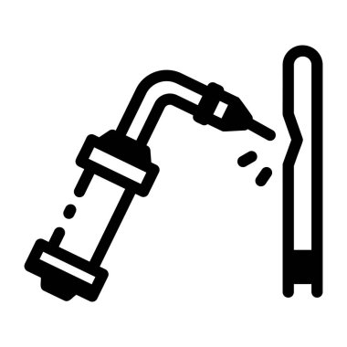 Kaynak aracının bir kabartma biçimi vektör simgesi 