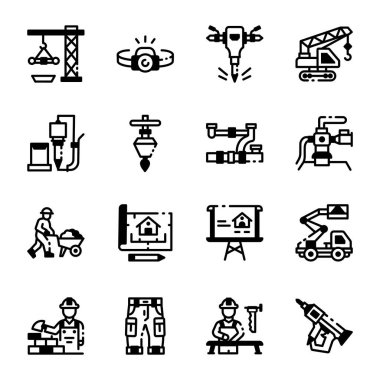 Glyph Biçim Yapılandırma Simgelerinin Koleksiyonu 