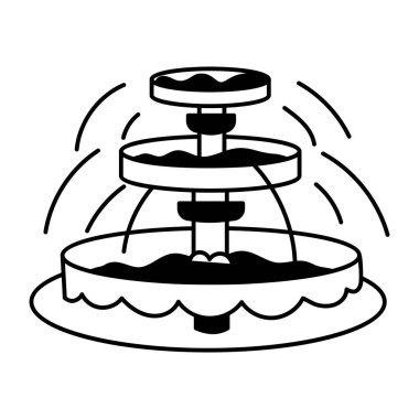 Su çeşmesini gösteren bir el çizimi