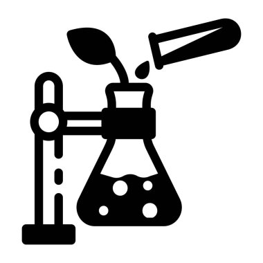 Toprak deneyi tasvir eden bir satır biçimi simgesi 