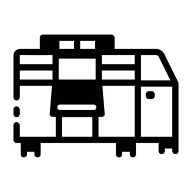 Bir laboratuvar yazıcısını gösteren doğrusal bir simge 