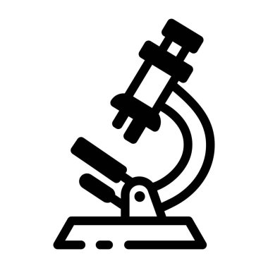 Bir laboratuvar mikroskobunun doğrusal biçim simgesi 