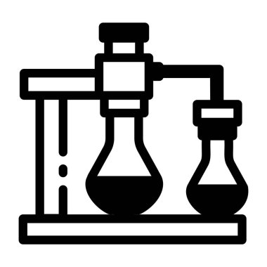 Doğrusal biçimdeki laboratuvar ısıtma simgesi 