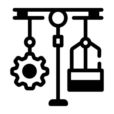 Makara deneyini tasvir eden bir çizgi biçimi simgesi 