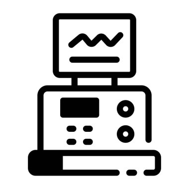 Doğrusal biçimde laboratuvar spektrofotometre simgesi 