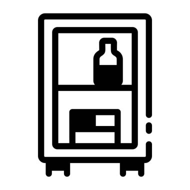 Laboratuar dondurucusunu tasvir eden bir satır biçimi simgesi 