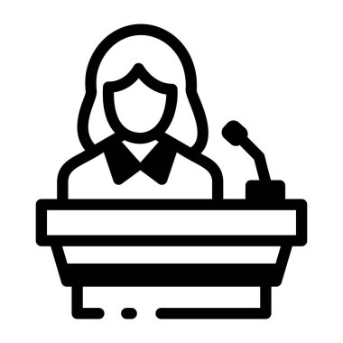 İş görüşmesi yapan bir karakter, satır biçimi simgesi 