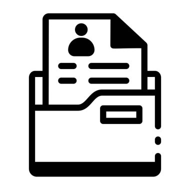 Bir iş portföyünün satır biçimi simgesi 